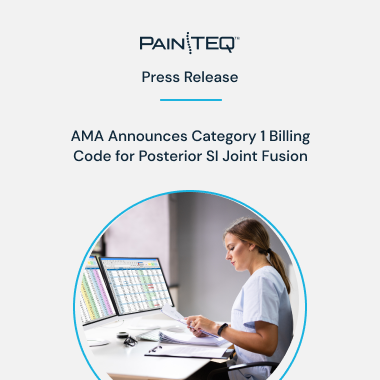 AMA Announces Category 1 Billing Code For Posterior SI Joint Fusion